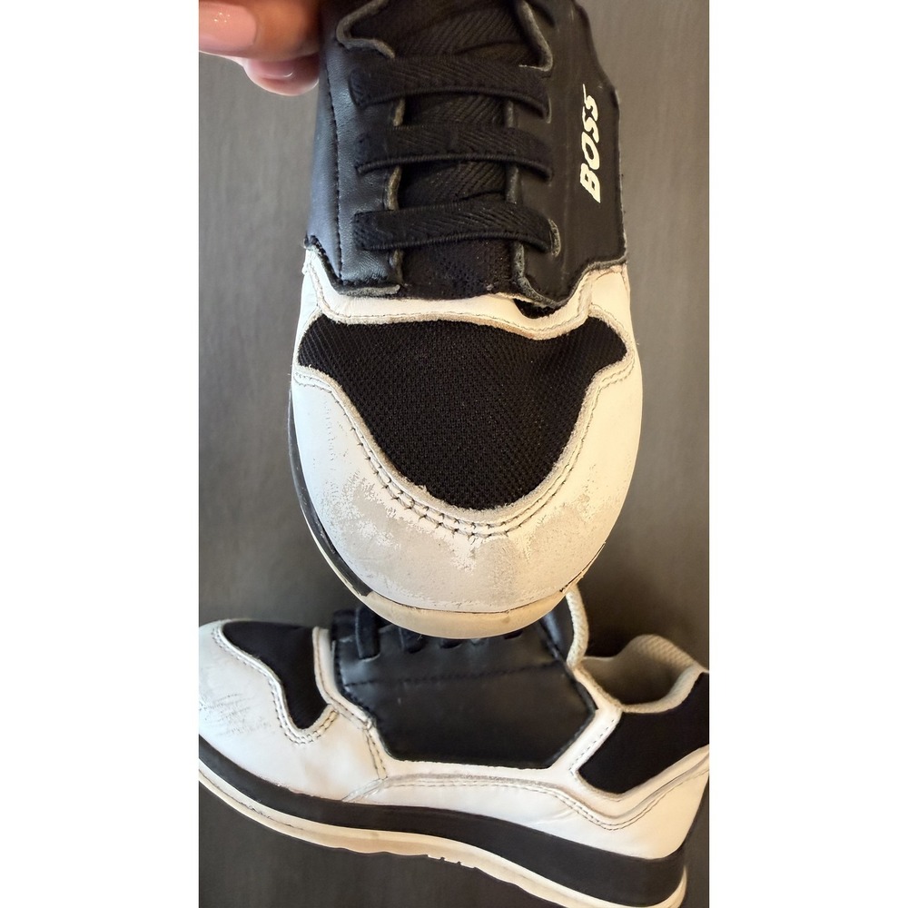 Boss Shoes Kids Size 10.5 Black Sneakers Lot 2 Pairs Hook & Loop Strap - Picture 5 of 16